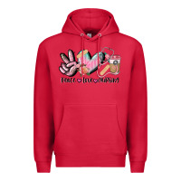 Cardinal peace love nursing Premium Hoodie - CowGirlArtShop