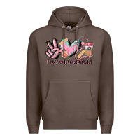 Coffee peace love nursing Premium Hoodie - CowGirlArtShop
