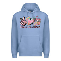 Colony Blue peace love nursing Premium Hoodie - CowGirlArtShop