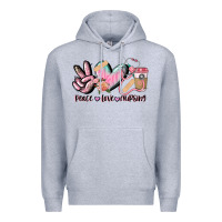 Heather Grey peace love nursing Premium Hoodie - CowGirlArtShop