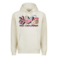 Oatmeal Heather peace love nursing Premium Hoodie - CowGirlArtShop