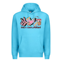 Ocean Blue peace love nursing Premium Hoodie - CowGirlArtShop