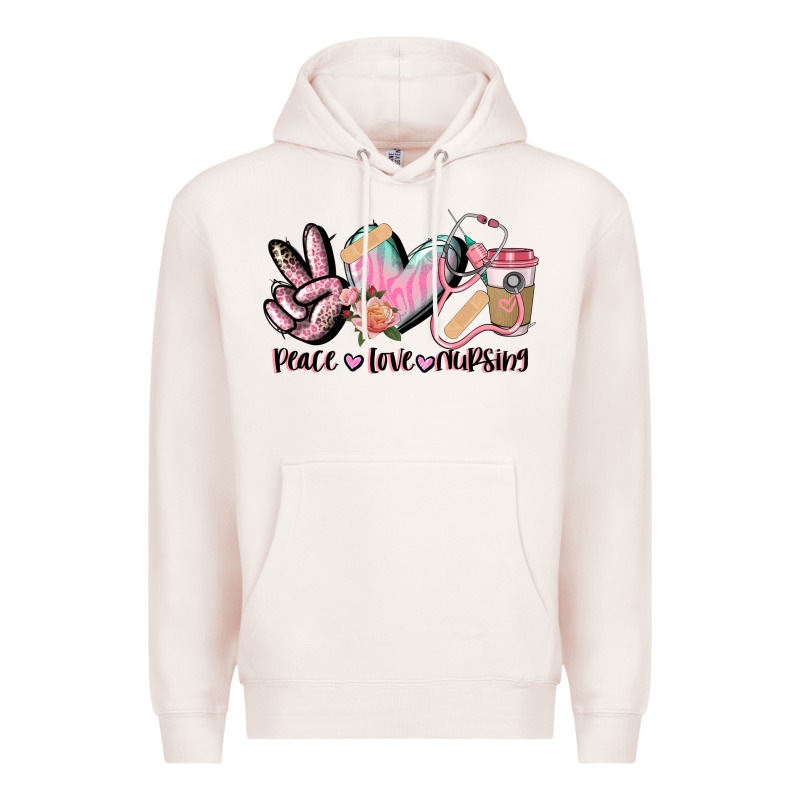 Peace Love Nursing Premium Hoodie by CowGirlArtShop | Teevron