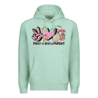 Seafoam peace love nursing Premium Hoodie - CowGirlArtShop