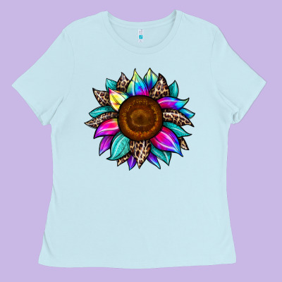 Sunflower Tie Dye Ladies Tee Designed By Jahusdesignshop