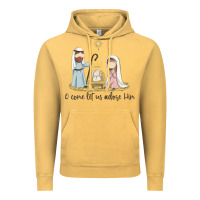 Vintage Mustard o come let us adore him Vintage Hoodie - MaliasSmallBusiness