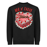 Black 100 that bitch Heavyweight Sweatshirt - Artiststas