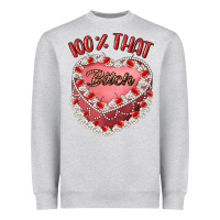 Heather Grey 100 that bitch Heavyweight Sweatshirt - Artiststas