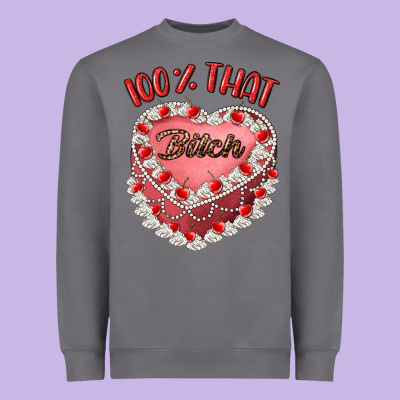 100 That Bitch Heavyweight Sweatshirt Designed By Artiststas