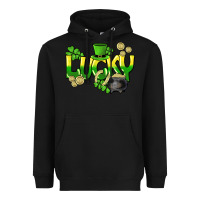Black Lucky St. Patrick's Day Heavyweight Hoodie - HowdyJamesFarm