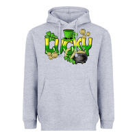 Heather Grey Lucky St. Patrick's Day Heavyweight Hoodie - HowdyJamesFarm