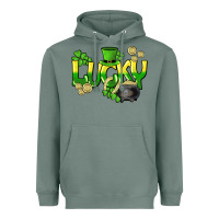 Sage Lucky St. Patrick's Day Heavyweight Hoodie - HowdyJamesFarm