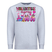 Heather Grey valentine express olivia Premium Sweatshirt - OliviaCreatesArt