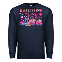 Navy valentine express olivia Premium Sweatshirt - OliviaCreatesArt