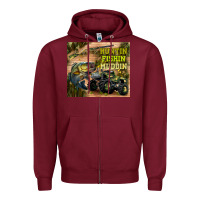 Burgundy huntin fishin muddin Zipper Hoodie - TumblerDesignByShophia