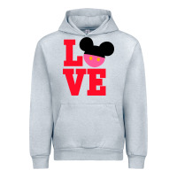 Heather Grey Minnie Mouse Urban Hoodie - CowhideDigitalArt