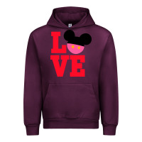 Mauve Wine Minnie Mouse Urban Hoodie - CowhideDigitalArt
