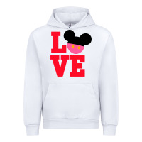 White Minnie Mouse Urban Hoodie - CowhideDigitalArt