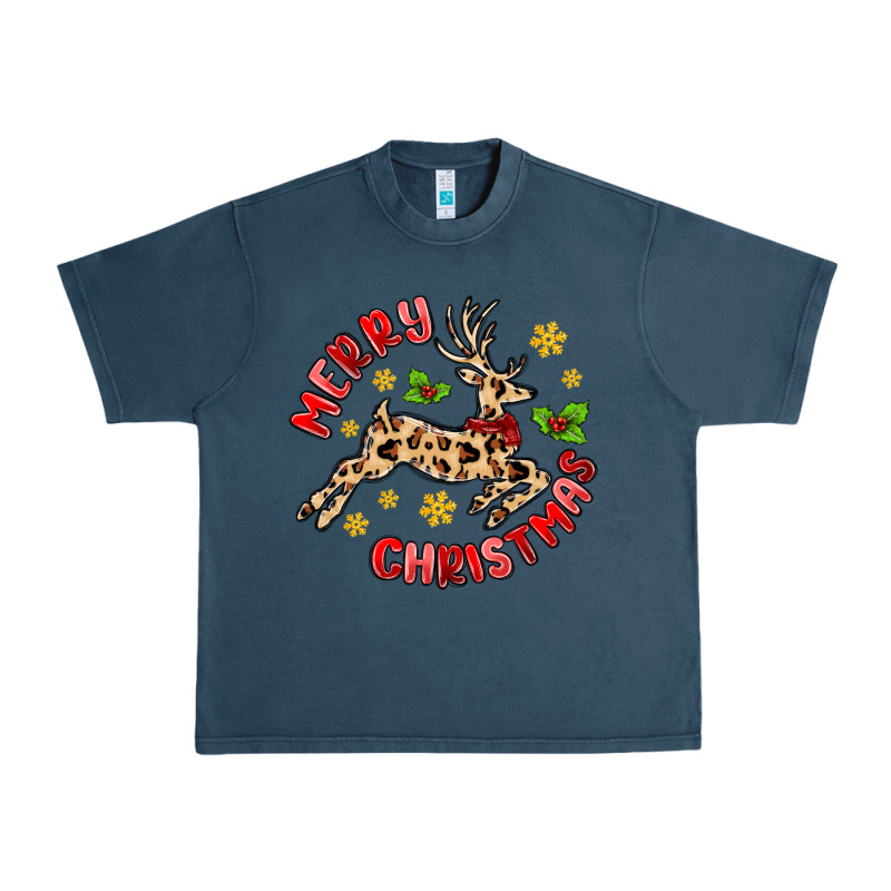 Merry Christmas Deer Urban Heavy Tee by MaliasSmallBusiness | Teevron