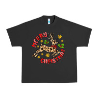 Pigment Black merry christmas deer Urban Heavy Tee - MaliasSmallBusiness