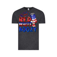 Vintage Black red white boozy Vintage Tee - NancyCooperArtShop