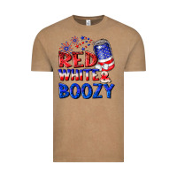 Vintage Coffee red white boozy Vintage Tee - NancyCooperArtShop