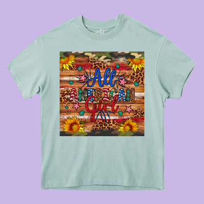 All American Girl Heavy Core Tee Designed By Artiststas
