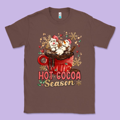 Hot Cocoa Season Classic Tee Designed By Maliassmallbusiness