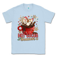 Dusty Blue hot cocoa season Classic Tee - MaliasSmallBusiness
