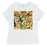 White history seamless pattern Ladies Tee - BundleAndBundleShop