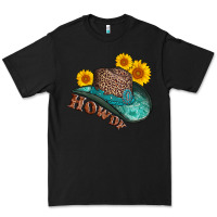 Black howdy leopard tooled leather hat Premium Tee - AdoDesignShop