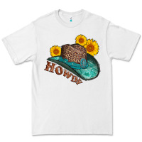 White howdy leopard tooled leather hat Premium Tee - AdoDesignShop