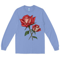 Colony Blue Love Rose Long Sleeve Tee - LillyAllenDesigns