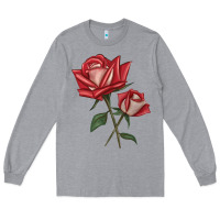 Heather Grey Love Rose Long Sleeve Tee - LillyAllenDesigns