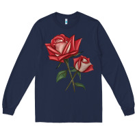 Navy Love Rose Long Sleeve Tee - LillyAllenDesigns