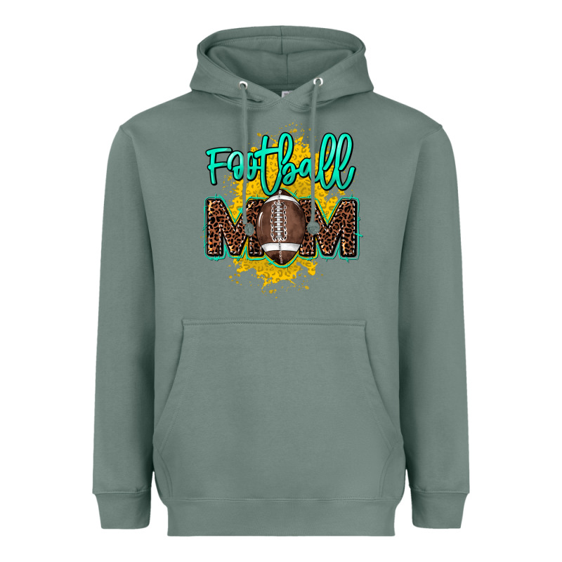 Football Mom Mother's Day Heavyweight Hoodie by HowdyJamesFarm | Teevron