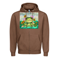 Chestnut frog with sunflower Zipper Hoodie - TumblerDesignByShophia