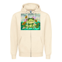 Sandshell frog with sunflower Zipper Hoodie - TumblerDesignByShophia