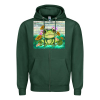 Sports Green frog with sunflower Zipper Hoodie - TumblerDesignByShophia