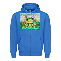 True Royal frog with sunflower Zipper Hoodie - TumblerDesignByShophia