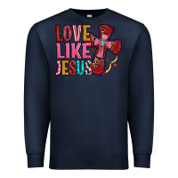 Navy love like jesus Premium Sweatshirt - OliviaCreatesArt