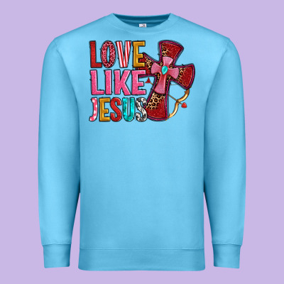 Love Like Jesus Premium Sweatshirt Designed By Oliviacreatesart