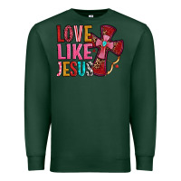Sports Green love like jesus Premium Sweatshirt - OliviaCreatesArt