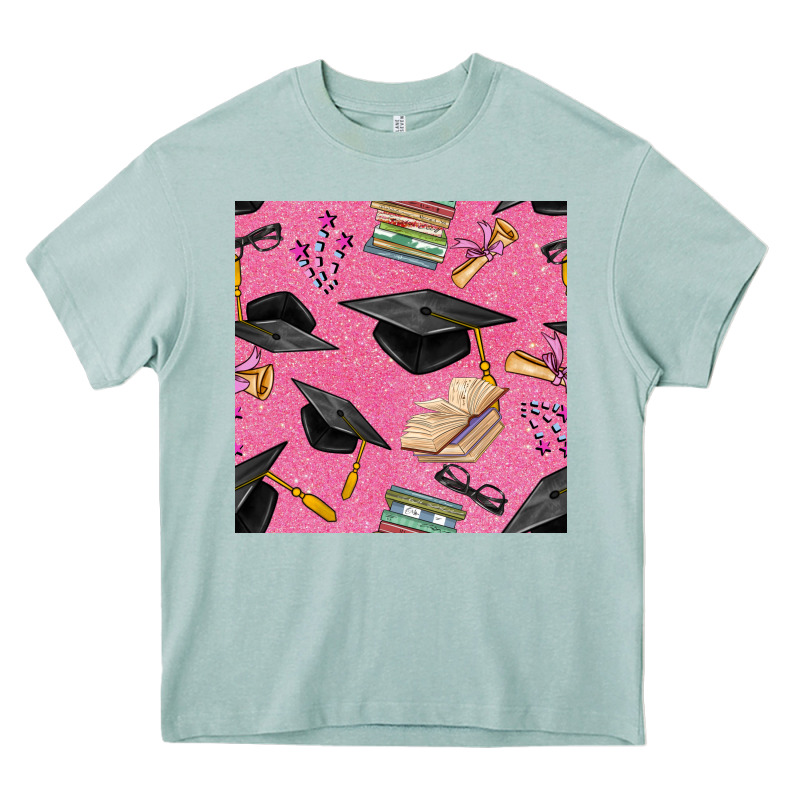 Pink Glitter Graduation Seamless Pattern Heavy Core Tee by BundleAndBundleShop | Teevron