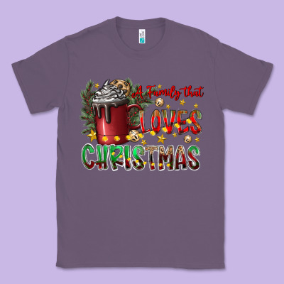 Afamilytloveschristmas Classic Tee Designed By Cowhidedigitalart