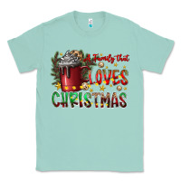 Seafoam afamilytloveschristmas Classic Tee - CowhideDigitalArt