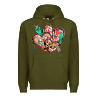 Army Green nurse hearts Premium Hoodie - CowGirlArtShop
