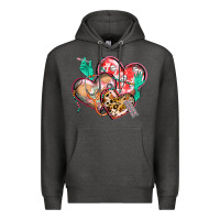 Charcoal Heather nurse hearts Premium Hoodie - CowGirlArtShop