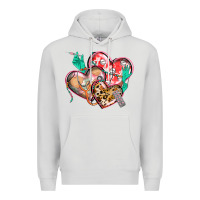 Dove Grey nurse hearts Premium Hoodie - CowGirlArtShop