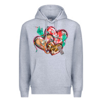 Heather Grey nurse hearts Premium Hoodie - CowGirlArtShop